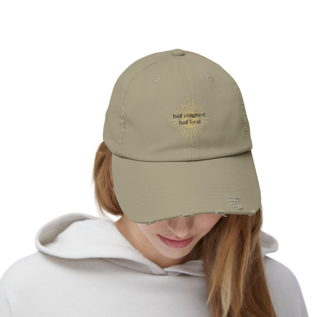 Half Enlightened Distressed Baseball Cap