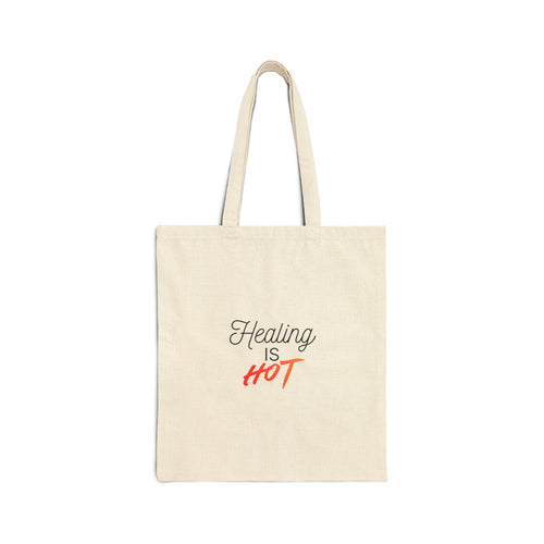 "Healing Is Hot" Cotton Canvas Tote Bag